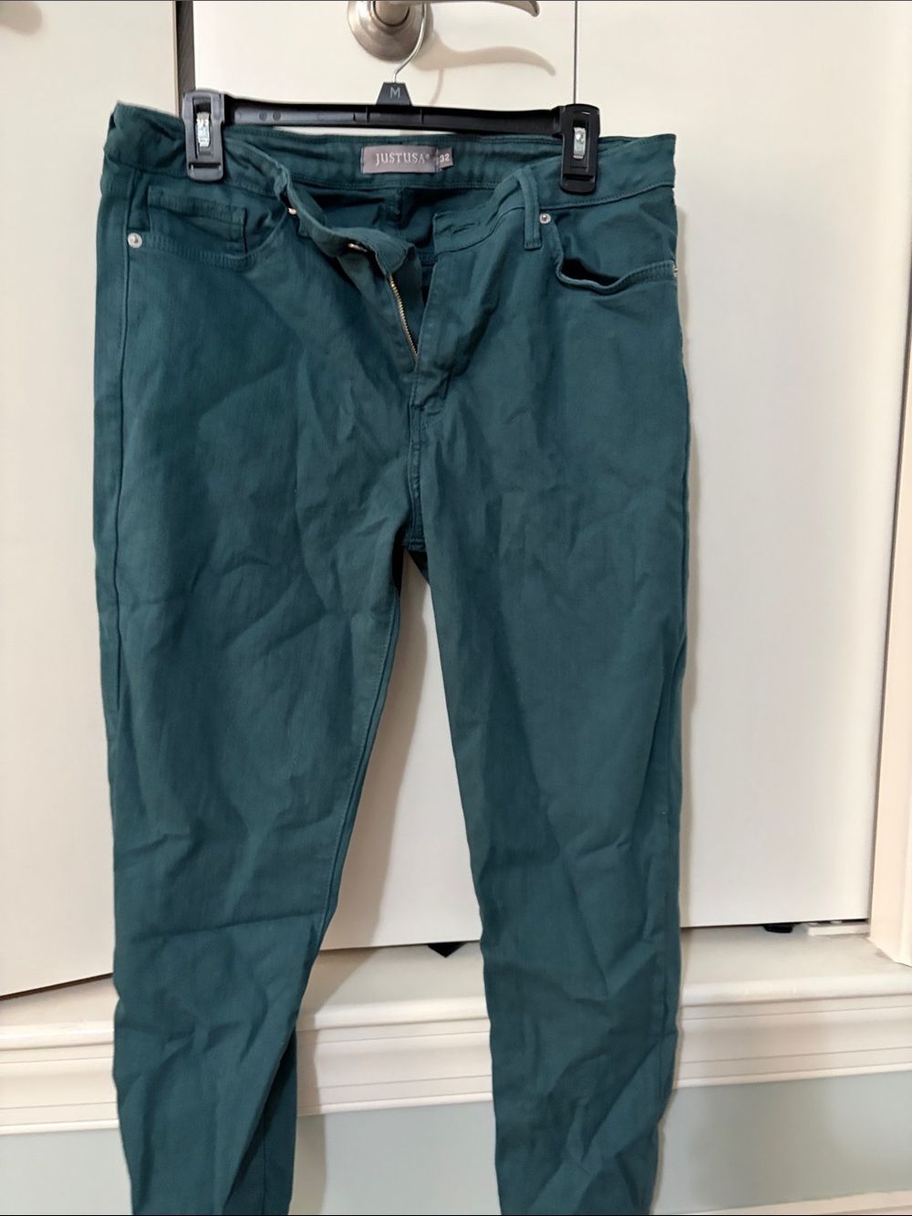 Just USA Teal Green Slim Jeans